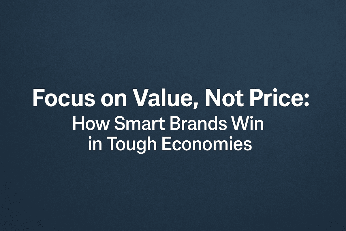 FOCUS ON VALUE, NOT PRICE